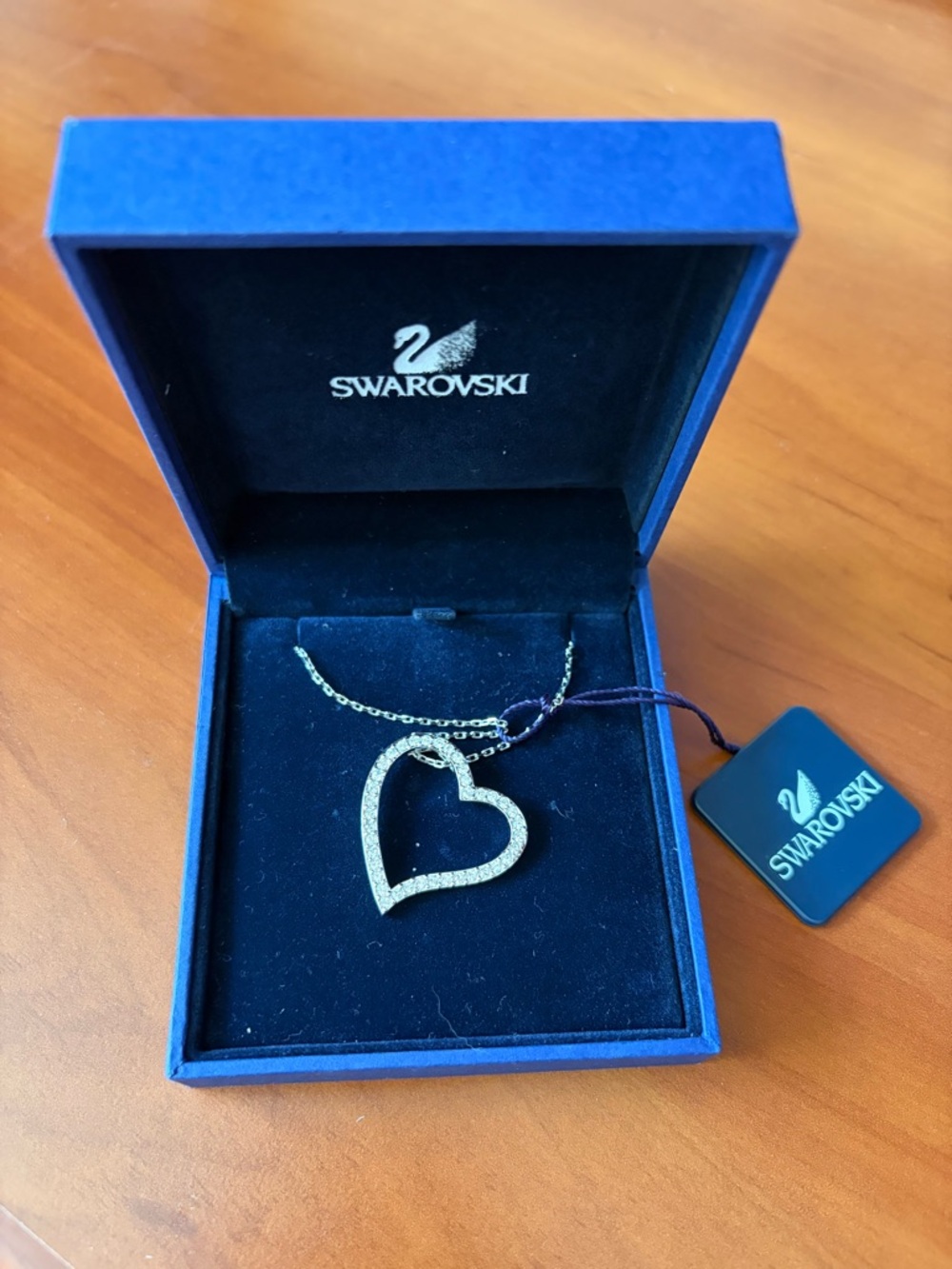 Swarovski Heart Pendant Necklace - Crystal Heart
